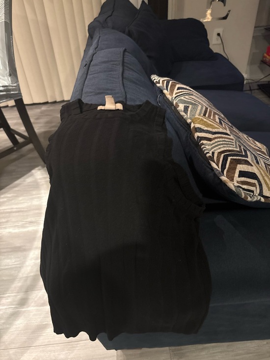 Tops - Black Ribbed Sleeveless Women's Top